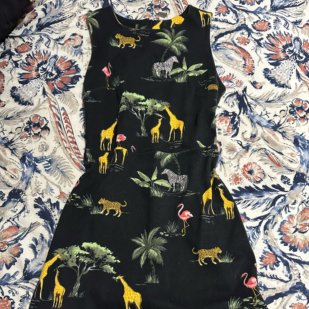 Safari Print Mid Length Dress